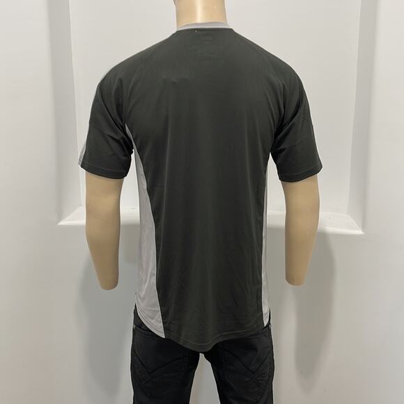 ecos Performance Wear Short Sleeve V-Neck  T-Shirt Black Gray  Size S M NWT - Picture 2 of 11